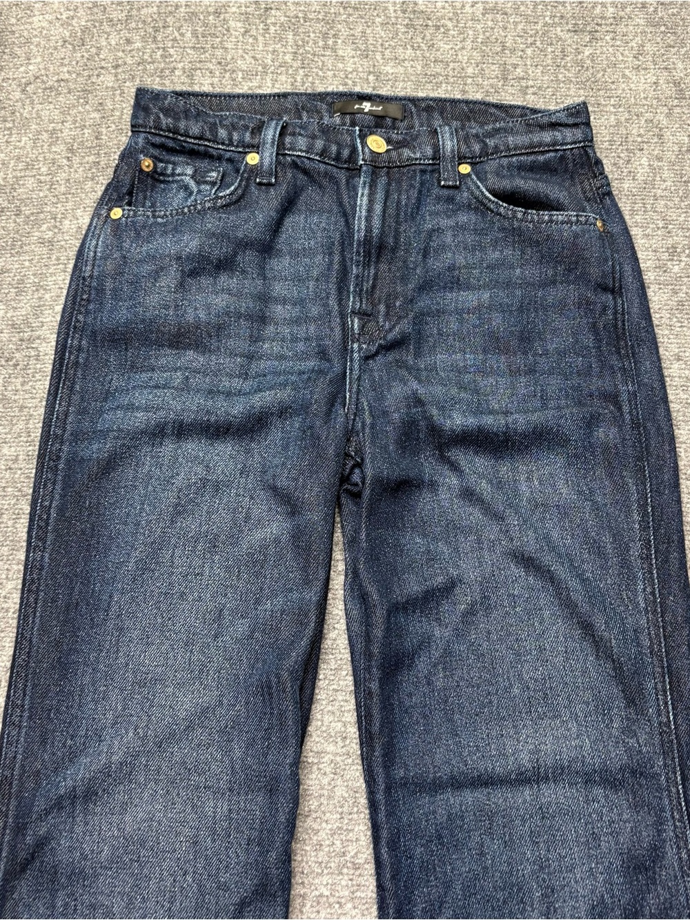 7 For All Mankind Jeans Womens 25 Blue Modern Dojo Tailorless Stormy Wide Leg - Picture 12 of 15